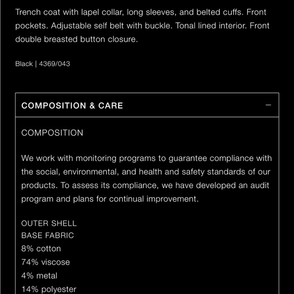 Zara belted faux leather trench coat - Picture 6 of 13